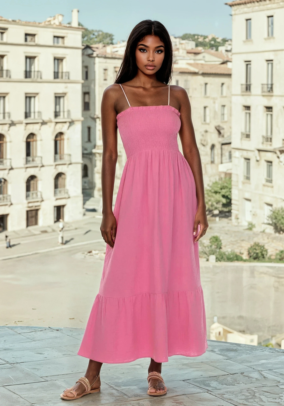 NWT Raviya Pink Cotton Maxi Dress Cover-up 100% Cotton 2X